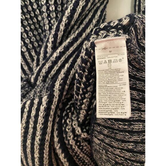 Gap Navy Blue Ribbed Knit Toggle Front Westerncore Women's Cardigan Medium - Picture 10 of 10